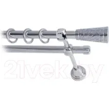 Карниз для штор Lm Decor Византия 066 2р гладкий 25/16мм (хром, 1.6м)