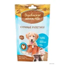 Лакомство для щенков: куриные рулетики 90 г