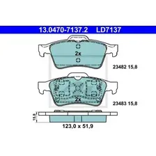 Тормозные колодки дисковые задняя ось ATE 13.0470-7137.2