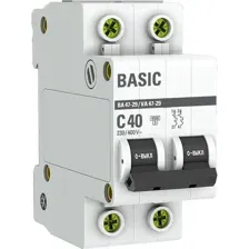 Выключатель автоматический EKF ВА 47-29 2P 40A (C) 4.5кА