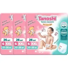 Трусики-подгузники Tanoshi Baby Pants XXL 17-25кг (78 шт)