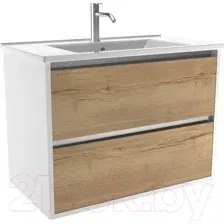 ЗОВ Тумба с умывальником Парма 70 P70LWP0MHMC1A-OL70 (белый/галифакс)