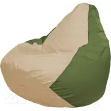 Кресло-мешок Flagman Груша Мега XXXL Г3.1-144 (светло-бежевый/оливковый)