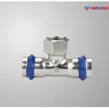 Фитинг Varmega Тройник раструбный Inox Press с внутренней резьбой 22x1/2"x22 VM720220422