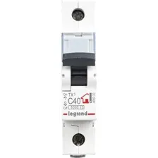 Выключатель автоматический Legrand TX3 1P C 40A 6кА 1M 404032