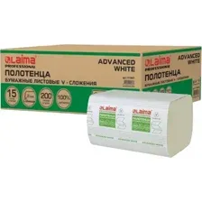 Бумажные полотенца Laima Advanced White / 111341 (белый)