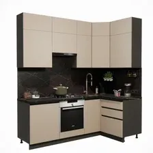 Готовая кухня ВерсоМебель Эко Премиум 1.2x2.2 правая (глиняный серый/ст. тунис)