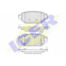 Тормозные колодки дисковые задняя ось ICER 182300