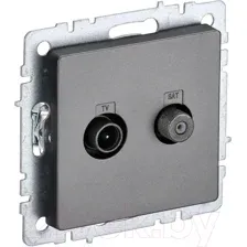 Розетка IEK Brite BR-AF20-O-K46 (сталь)