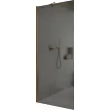 Душевая стенка MaybahGlass 69x195 / MGD-705-3ш (графитовое стекло/золотой)