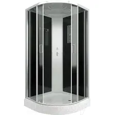 Душевая кабина IVA 90x90x215 / SC09CT (черный/тонированное стекло)