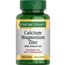 Комплекс Nature's Bounty Кальций+Магний+Цинк 1414мг (100 таблеток)