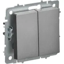 Выключатель перекрестный IEK Brite BR-V23-0-10-K46 (сталь)