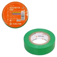 изолента пвх, зеленая, 19 ммx10 м !\ AIT-P-15 AIRLINE
