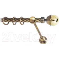 Карниз для штор Lm Decor Мельба 041 1р витой (антик, 2.8м)