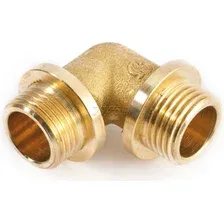 Угольник латунный 1/2" с наружной резьбой с ограничителем GENERAL FITTINGS (2700F9H040400A)