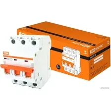 Выключатель автоматический TDM Electric ВА 47-29 3Р 25А (D) 4.5кА SQ0206-0175