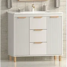 Brevita Тумба с умывальником Risacca Crema 90 RIS-06090-0342Я+B-OND090-01 (серый кашемир)