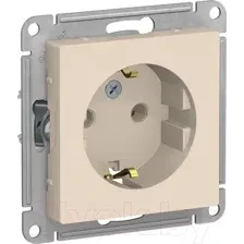 Розетка Systeme (Schneider) Electric AtlasDesign ATN000243 с заземлением (бежевый)