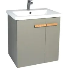 Viant Тумба с умывальником Мюнхен Como 80 VMUN80COH-T2STP (хаки)+S-UM-COM80/1-w