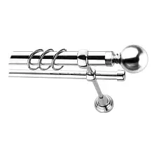 Карниз для штор Lm Decor Шар большой 059 2р гладкий 25/16мм (хром, 3м)