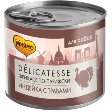 Консервированный корм для собак Мнямс Паштет из индейки с травами для всех пород 200 г