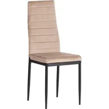 Стул TetChair Easy Chair металл/вельвет (бежевый/черный)