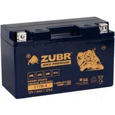 Мотоциклетный аккумулятор Zubr Premium YT7B-4 L+ (8 А·ч)