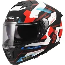 Мотошлем LS2 FF808 Stream II Mika (2XL, белый/синий/красный)