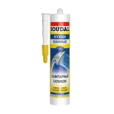 Герметик SOUDAL силикон. санитарный прозрачный, 280мл