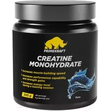 Креатин Prime Kraft Monohydrate Micronized 100 Pure (200г, без вкуса, банка)