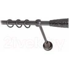 Карниз для штор Lm Decor Византия 066 1р гладкий (антрацит, 1.6м)