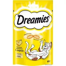 Лакомство для кошек Dreamies лакомые подушечки с сыром 60 г