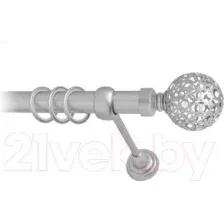 Карниз для штор Lm Decor Ажур 095 1р гладкий 25мм (сатин, 2м)