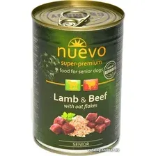 Консервированный корм для собак Nuevo Senior Lamb and Beef with oat flakes (ягненок и говядина с овсяными хлопьями) 400 г
