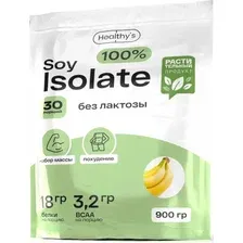 Протеин сывороточный (изолят) Healthys 100% Soy Isolate (900г, банан)