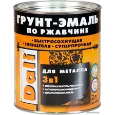 Грунт-эмаль Dali По ржавчине 3 в 1 0.75 л (серый)
