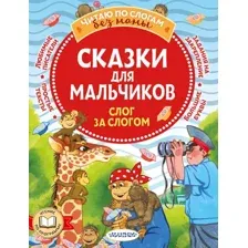 Развивающая книга АСТ Сказки для мальчиков: слог за слогом, мягкая обложка