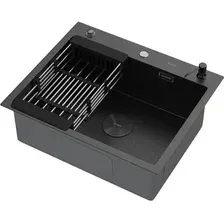 Кухонная мойка ARFEKA ECO AR мойка 600*500 POP-UP, коландер, дозатор BLACK DECOR