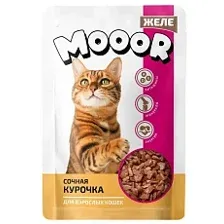 MOOOR Консервы для кошек (Курица в желе) 75 г х 28 шт