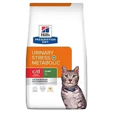 Hill's Prescription Diet c/d Urinary Stress + Metabolic для кошек (курица) 1,5 кг