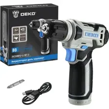 Дрель-шуруповерт Deko ZKCD80FU-Li SET 3, 063-4128