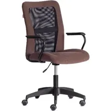 Офисное кресло TetChair Staff флок/ткань (коричневый/черный, 6/W-11)