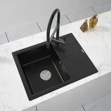 Кухонная мойка ZorG Rock 65 Premium black metallic