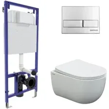 Унитаз подвесной Berges Wasserhaus Ventas Rimless 043237 (с сиденьем)