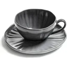 Чашка Stenova Home Lotus 61411136 (черный фарфор)