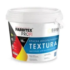 Краска акриловая декоративная фактурная Textura, 15 кг FARBITEX PROFI