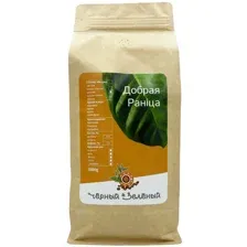 Кофе в зёрнах Чёрный&Зелёный Добрая Ранiца 1 кг