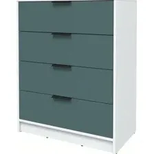 Комод Интерлиния Концепт КТ-К80 Глосс (белый платинум/верде)
