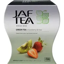 Чай листовой Jaf Клубника и Киви зеленый байховый (100г)